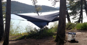 Hammock for sleeping in.