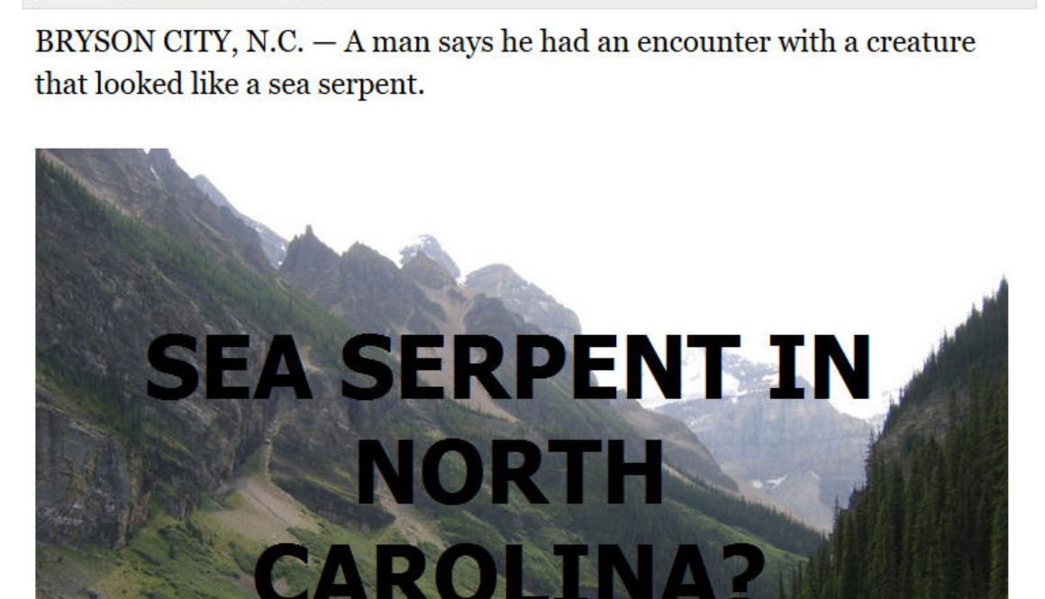 north carolina sea serpent