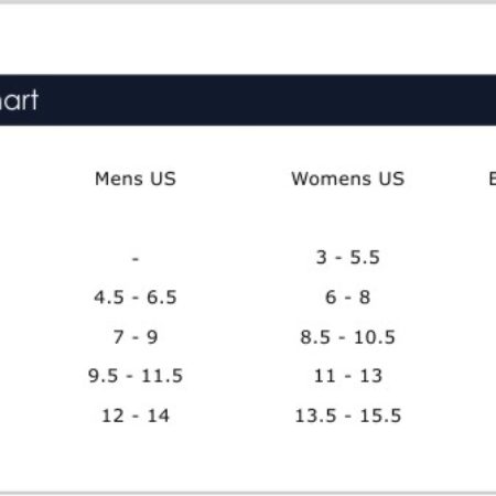 Balega Size Chart