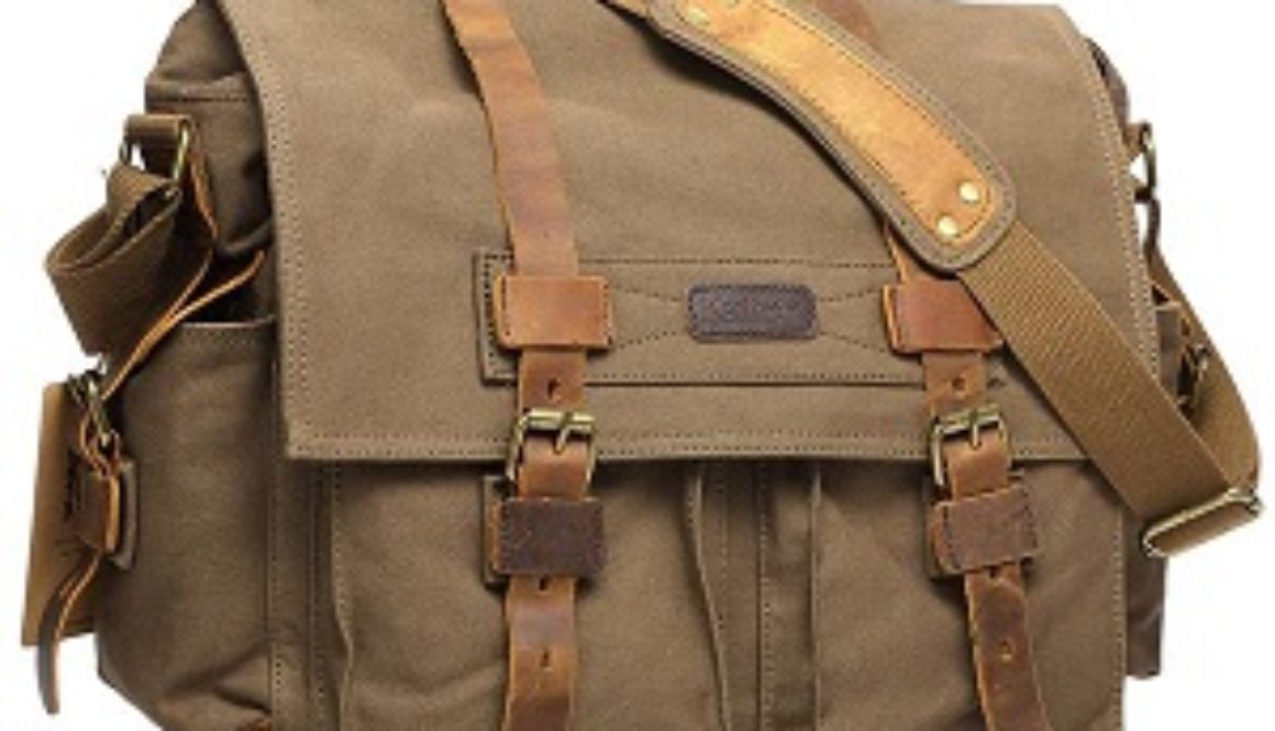 Kattee Leather and Canvas Messenger Style Camera Bag