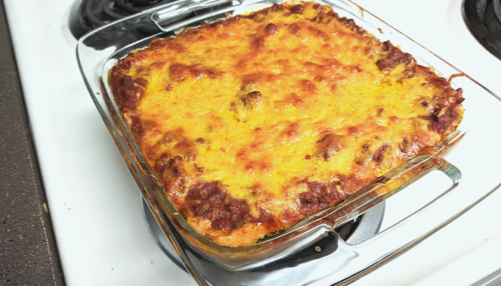 Easy creamy hamburger and pasta casserole