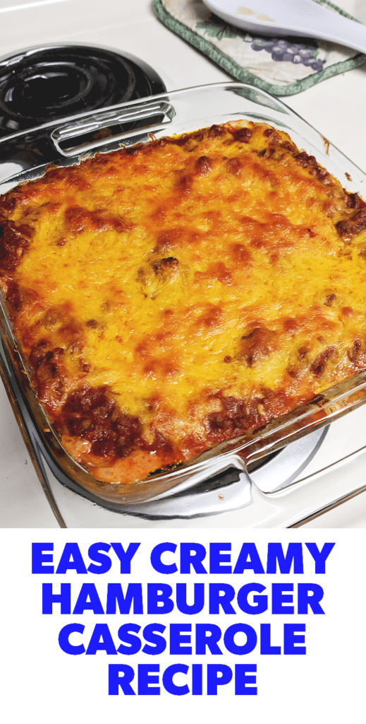 Amazing easy hamburger and noodles with cheddar cheese casserole