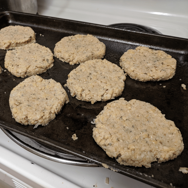 Easy baked garbanzo bean patty recipe