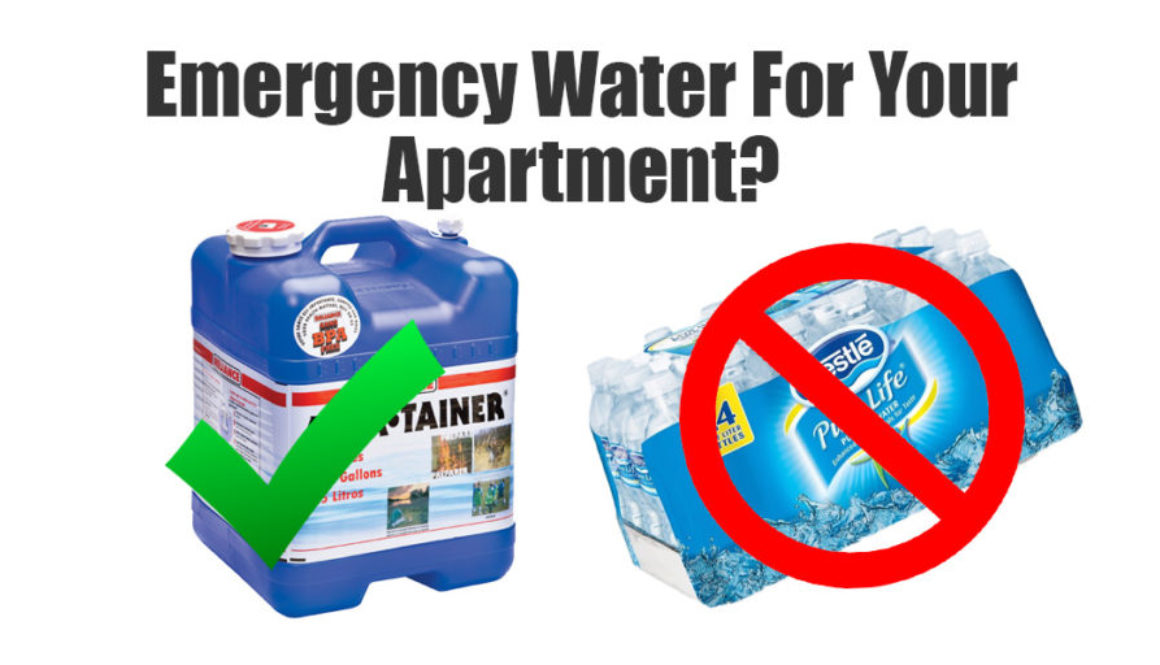 Emergency water for apartment dwellers
