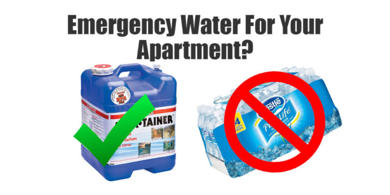 Emergency water for apartment dwellers