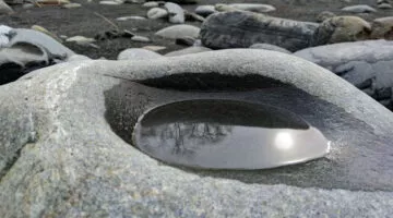 reflection water rock photograph