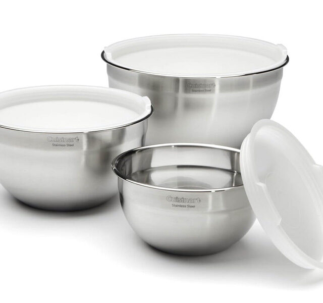 stainless steel mixing bowls for making salad