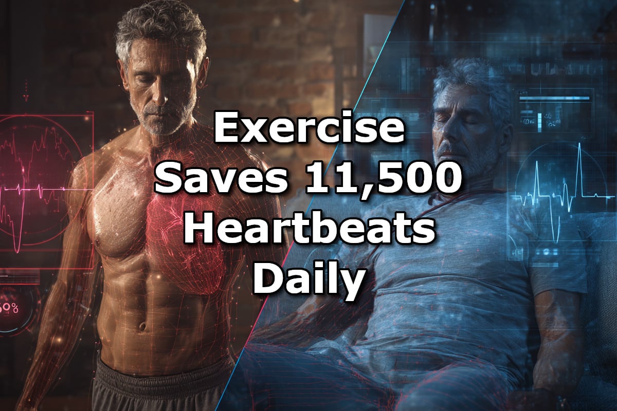 Exercise saves heartbeats